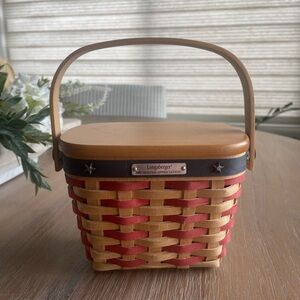 Longaberger 2001 Inaugural Basket with Lid & Liner